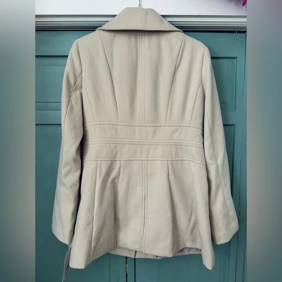 Jessica Simpson Faux Belted Pea Coat (Light Sand) - Size XL - (NWT!) - Picture 7 of 13